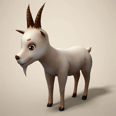 cartoon sheep 3D Model .c4d .max .obj .3ds .fbx .stl .blend