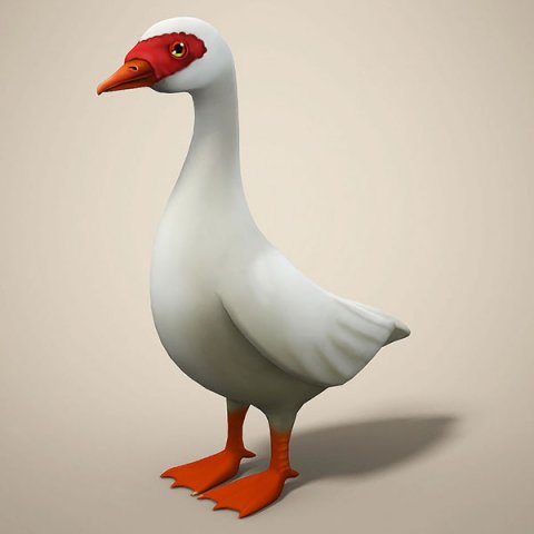 cartoon bird Model 3D .c4d .max .obj .3ds .fbx .stl .blend 