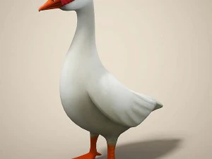 漫画の鳥 3Dモデル