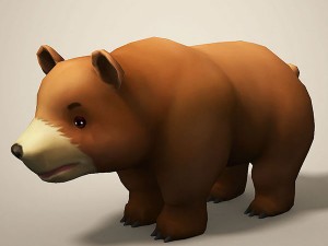 cartoon bear 3D 모델