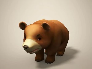 cartoon bear 3D Model