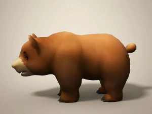 cartoon bear 3D Model