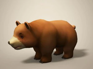 cartoon bear 3D Model
