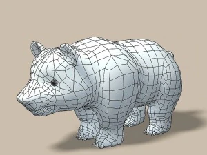 cartoon bear 3D Model
