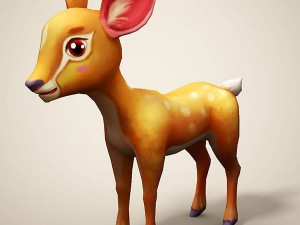 cartoon deer 3D Model