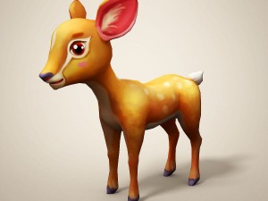 cartoon deer 3D Model