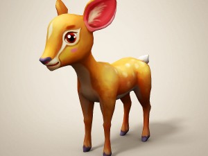 cartoon deer 3D Model