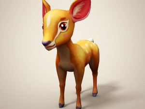 cartoon deer 3D Model