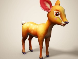 cartoon deer 3D Model