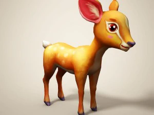 cartoon deer 3D Model