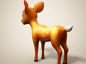 cartoon deer 3D Model