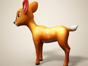 cartoon deer 3D Model