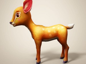 cartoon deer 3D Model