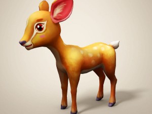 cartoon deer 3D Model
