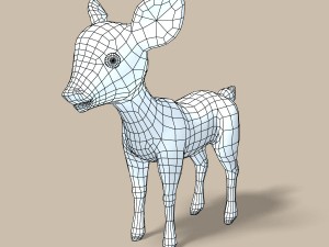 cartoon deer 3D Model