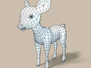cartoon deer 3D Model