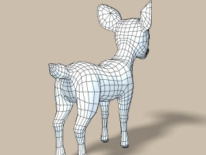 cartoon deer 3D Model