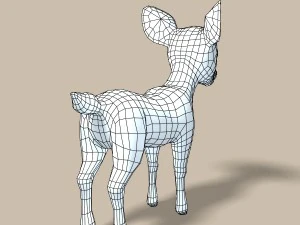 cartoon deer 3D Model