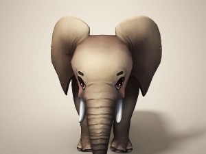 cartoon elephant Model 3D