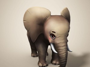 cartoon elephant Model 3D