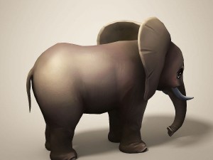 cartoon elephant Model 3D