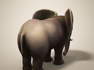 cartoon elephant Model 3D