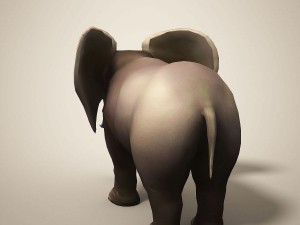 cartoon elephant Model 3D