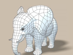 cartoon elephant Model 3D
