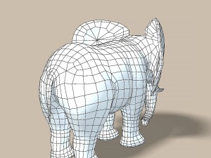 cartoon elephant Model 3D