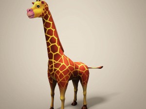 cartoon giraffe 3Dモデル