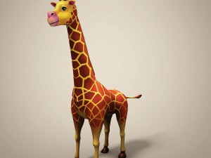 cartoon giraffe 3Dモデル