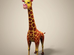 cartoon giraffe 3Dモデル