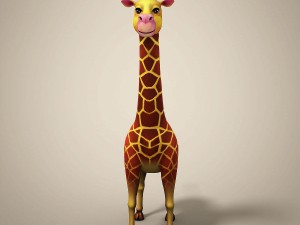 cartoon giraffe 3Dモデル