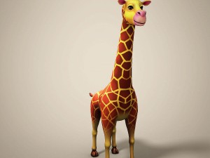 cartoon giraffe 3Dモデル