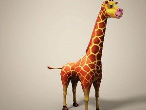 cartoon giraffe 3Dモデル