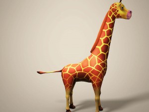 cartoon giraffe 3Dモデル