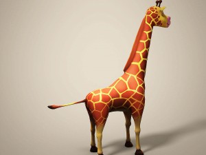 cartoon giraffe 3Dモデル