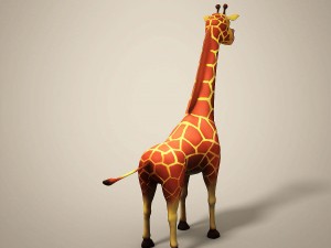 cartoon giraffe 3Dモデル