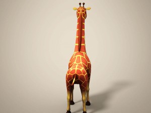 cartoon giraffe 3Dモデル