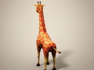 cartoon giraffe 3Dモデル