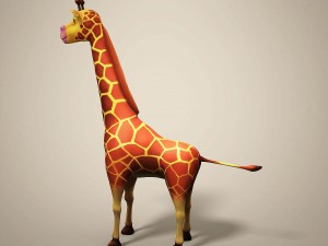 cartoon giraffe 3Dモデル