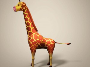 cartoon giraffe 3Dモデル