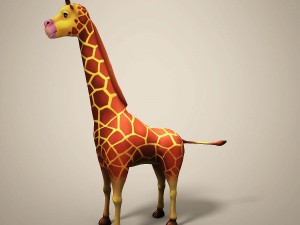 cartoon giraffe 3Dモデル