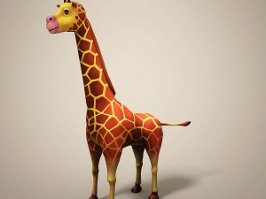 cartoon giraffe 3D 模型