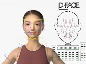 3d woman girl rigged 3D Model