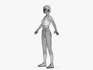 3d woman girl rigged 3D Model