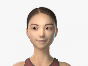 3d woman girl rigged 3D Model