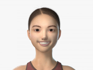 3d woman girl rigged 3D Model