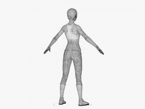 3d woman girl rigged 3D Model