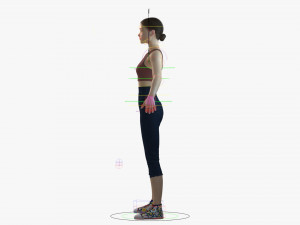 3d woman girl rigged 3D Model
